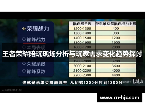 王者荣耀陪玩现场分析与玩家需求变化趋势探讨